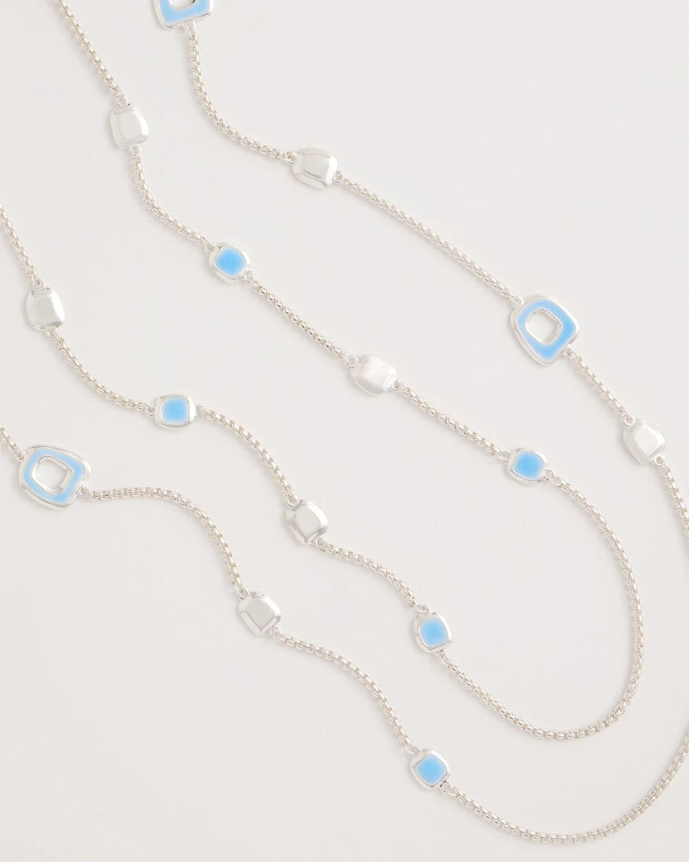 Chico's Sea Glass Inspired Charm Necklace