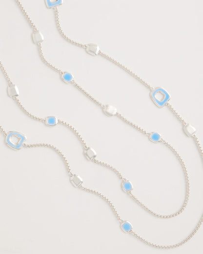 Chico's Sea Glass Inspired Charm Necklace