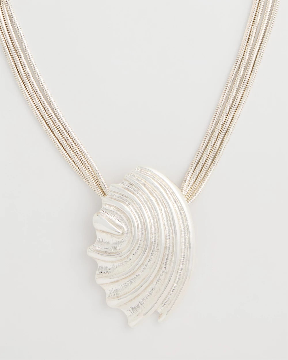 Chico's Silvertone Shell Pendant