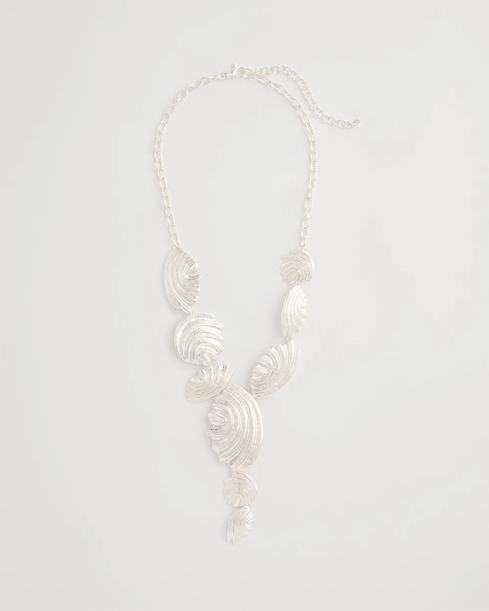 Chico's Silvertone Shell Charm Y-Necklace