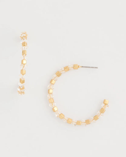 Chico's Sea Foam Hoop Earrings