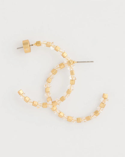 Chico's Sea Foam Hoop Earrings