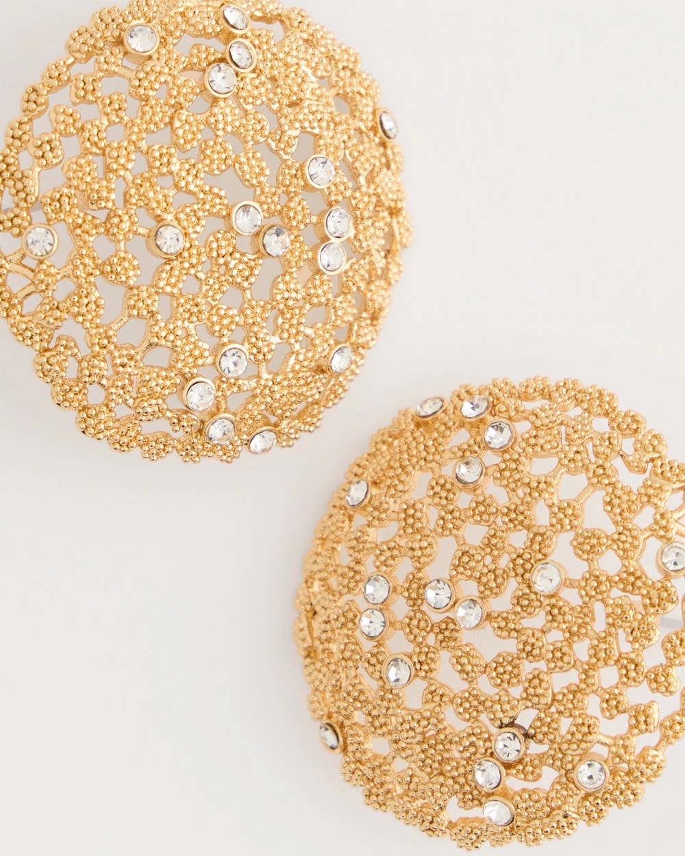 Chico's Sea Foam Medallion Stud Earrings