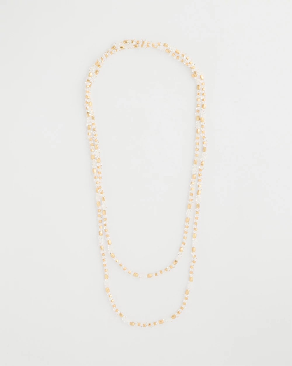 Chico's Sea Foam Long Single-Strand Necklace
