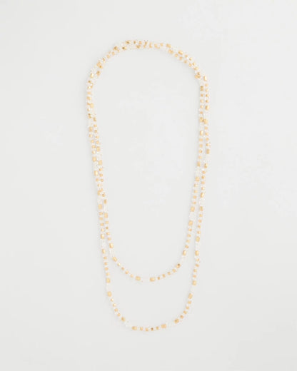 Chico's Sea Foam Long Single-Strand Necklace