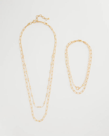Chico's Sea Foam Multi-Strand Convertible Necklace