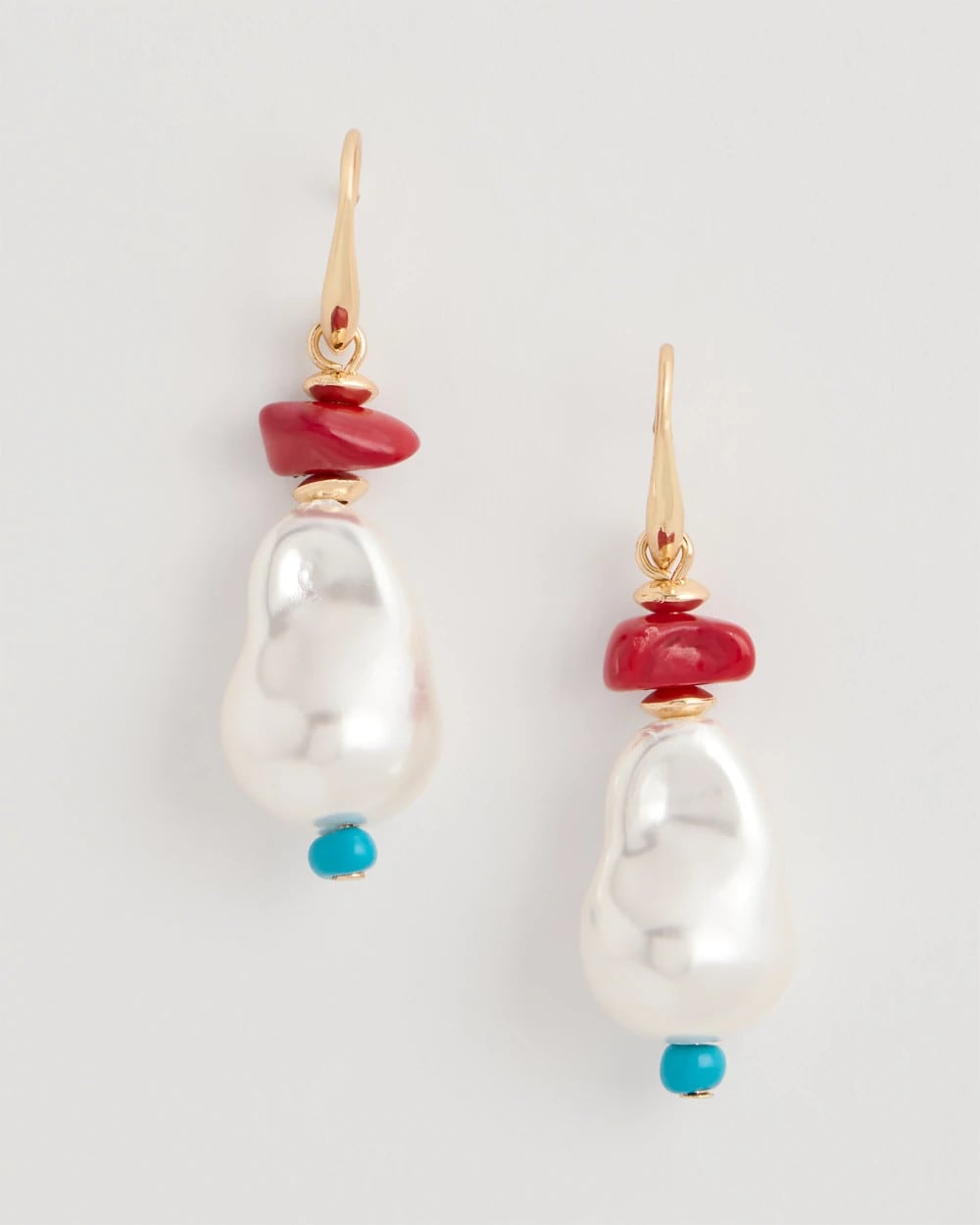 Chico's Beaded Linear Drop Earrings