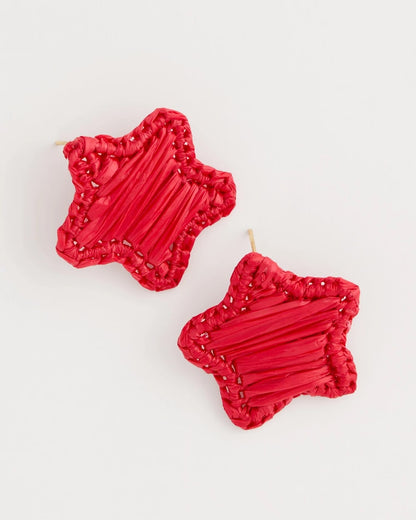 Chico's Americana Red Star Stud Earrings
