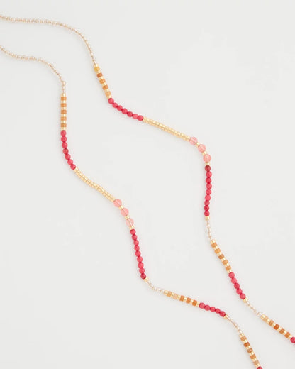 Chico's Coral Genuine Stone Long Necklace