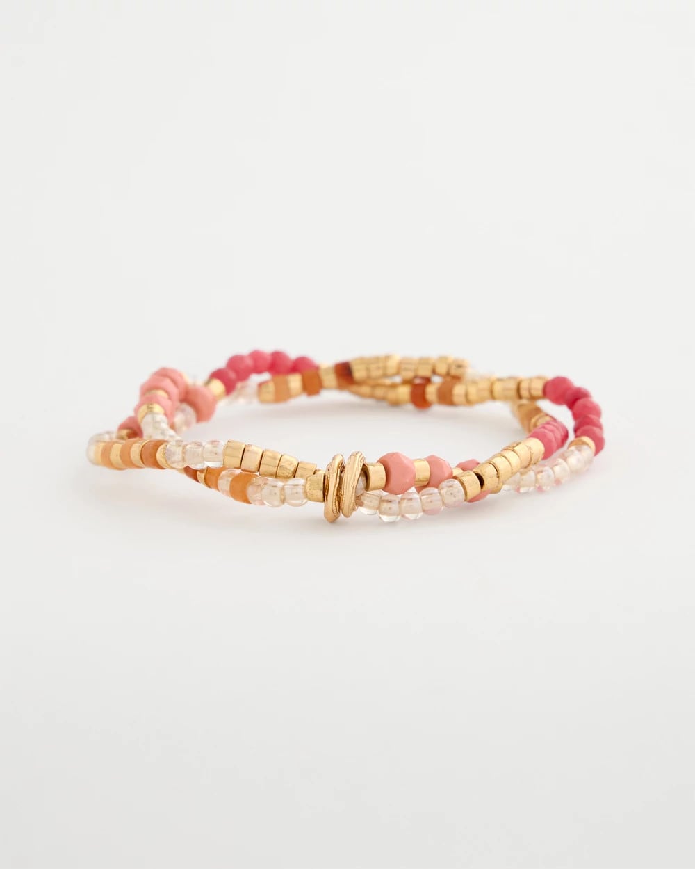 Chico's Aventurine Jade Stone Stretch Bracelet