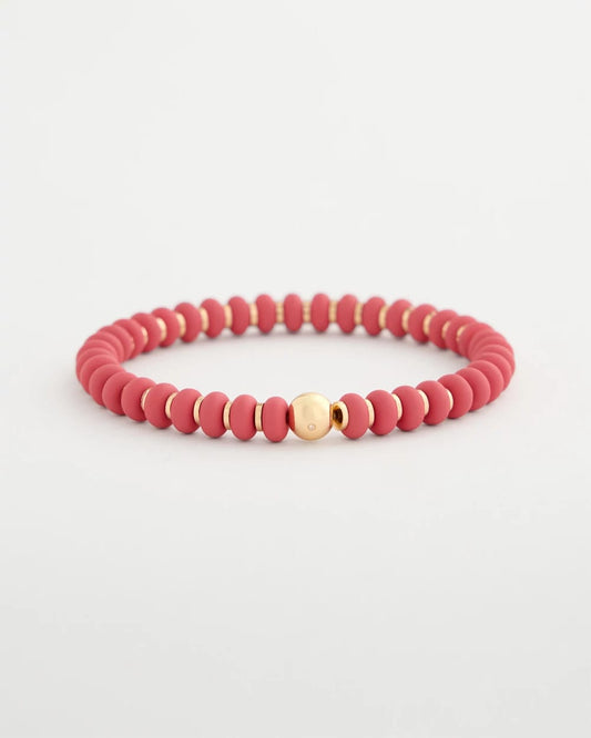 Chico's Coral Inspired Round Stretch Bracelet