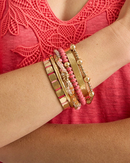 Chico's Glam Goldtone Slice Stretch Bracelet