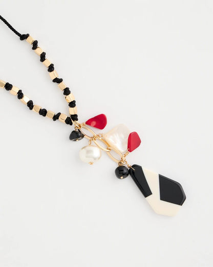 Chico's Corded Short Pendant Necklace