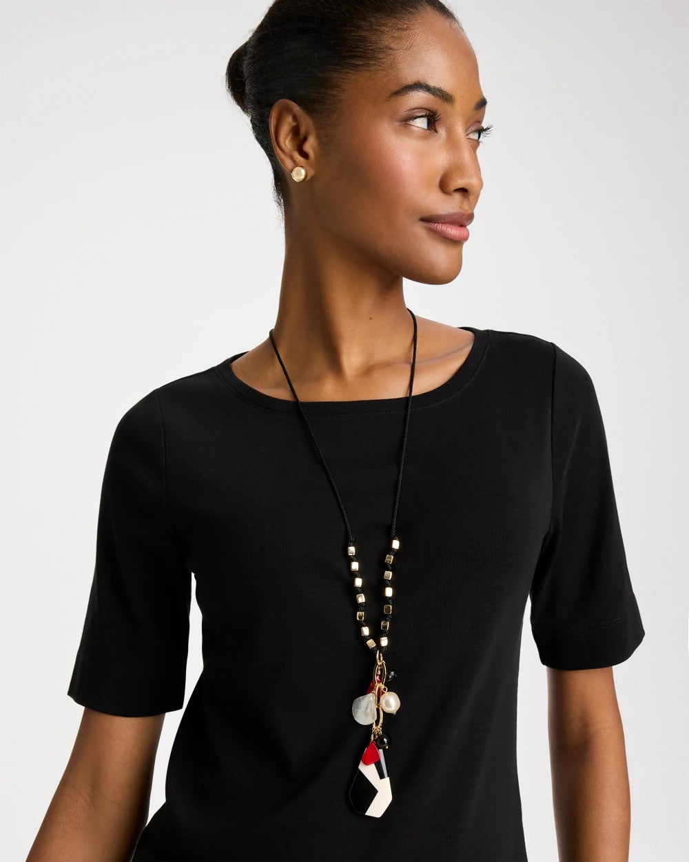 Chico's Corded Short Pendant Necklace