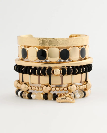 Chico's Glam Neutral Slice Stretch Bracelet