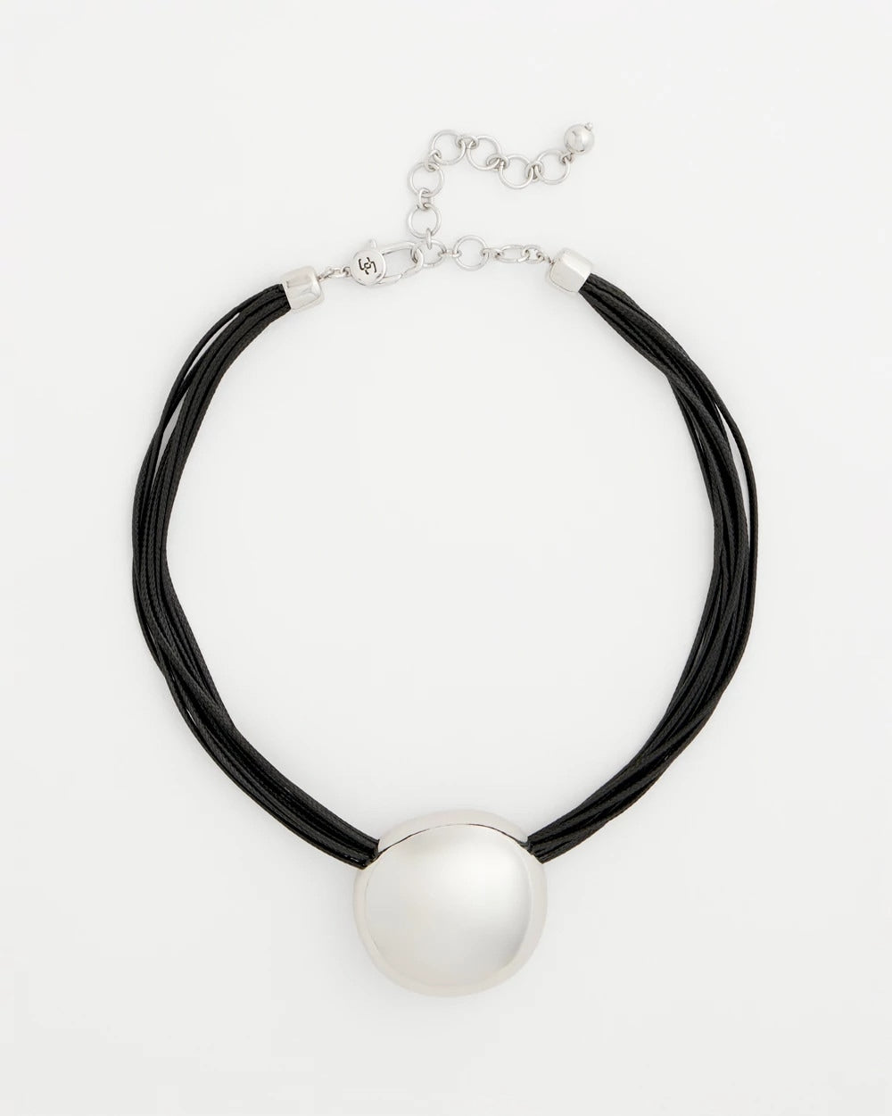 Chico's Silver Pendant Cord Necklace