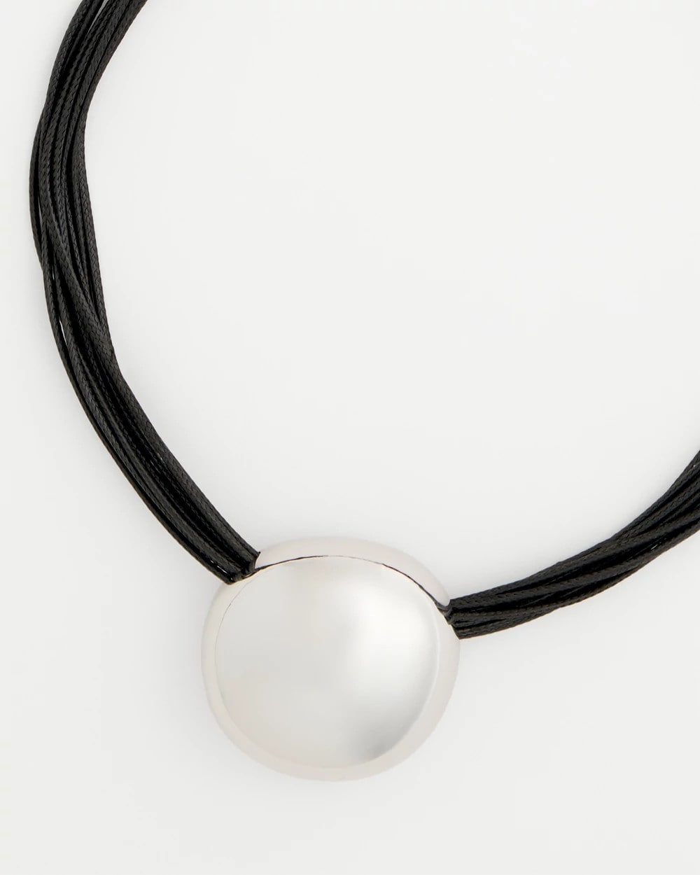 Chico's Silver Pendant Cord Necklace