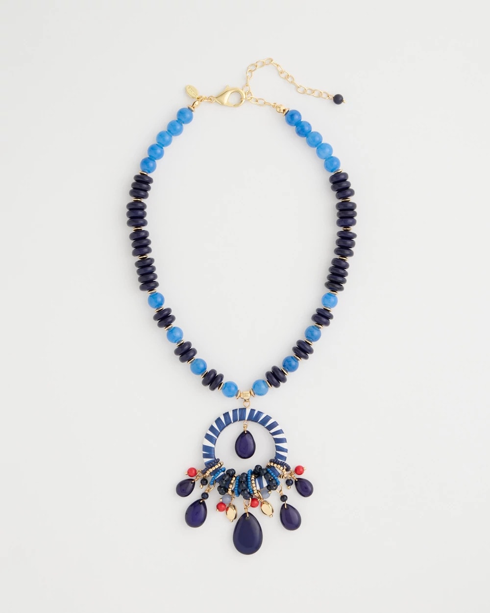 Chico's Americana Mixed Media Pendant Necklace