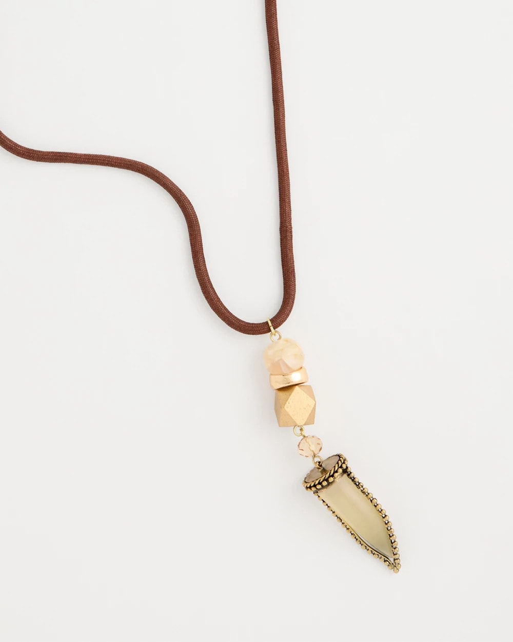 Chico's Tooth Pendant Corded Necklace