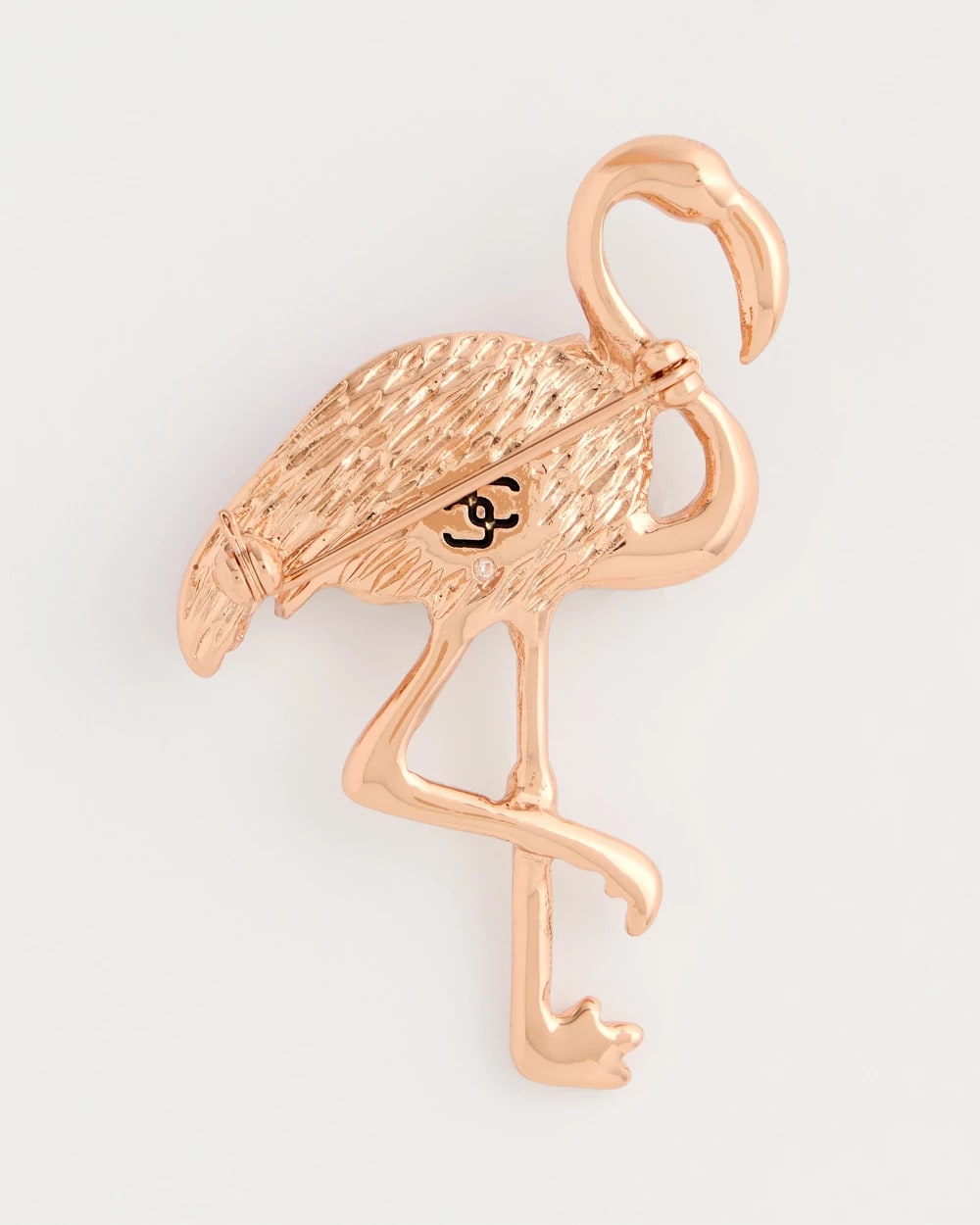 Chico's Faux Pink Diamond Flamingo Brooch