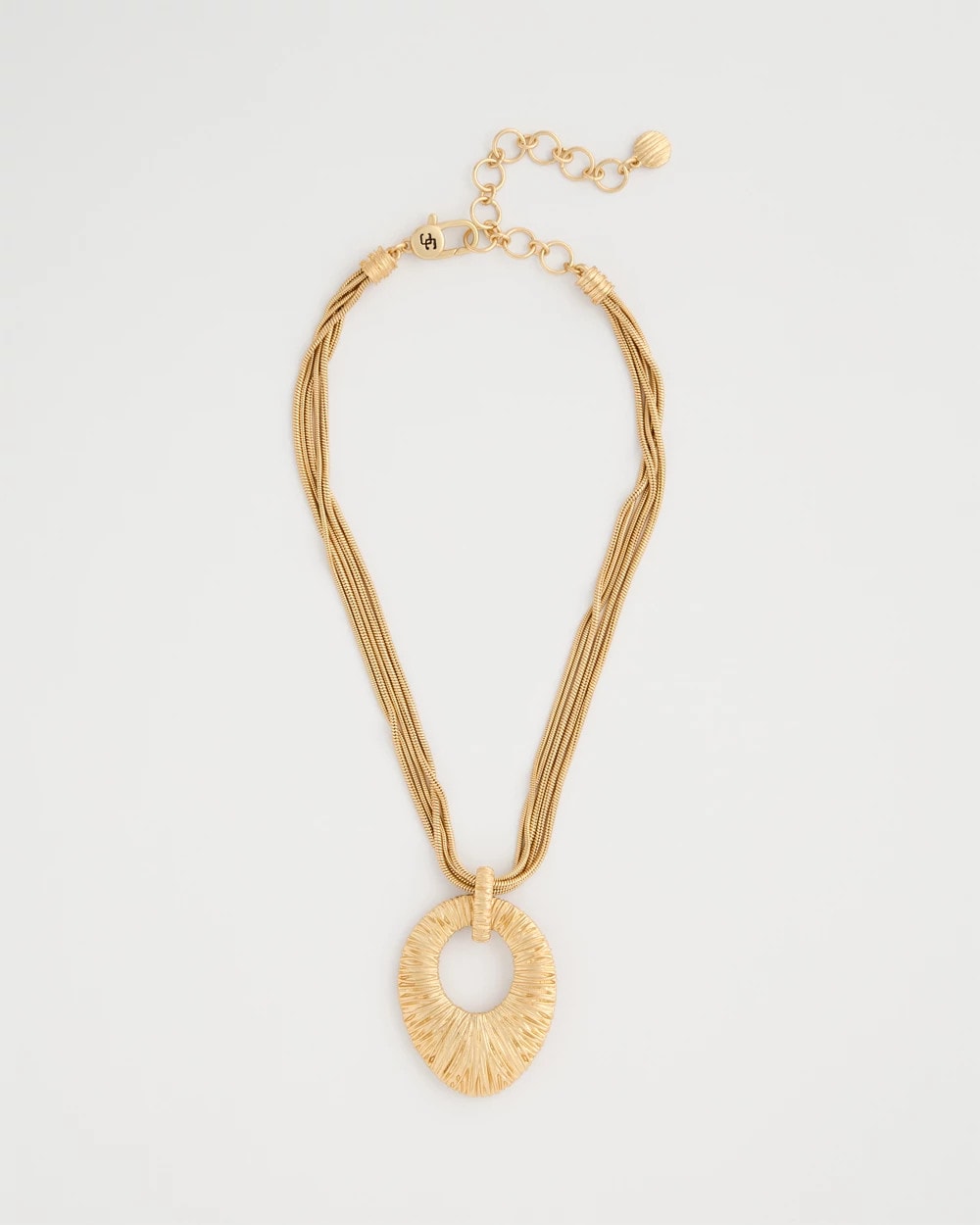 Chico's Crinkle Goldtone Pendant Necklace