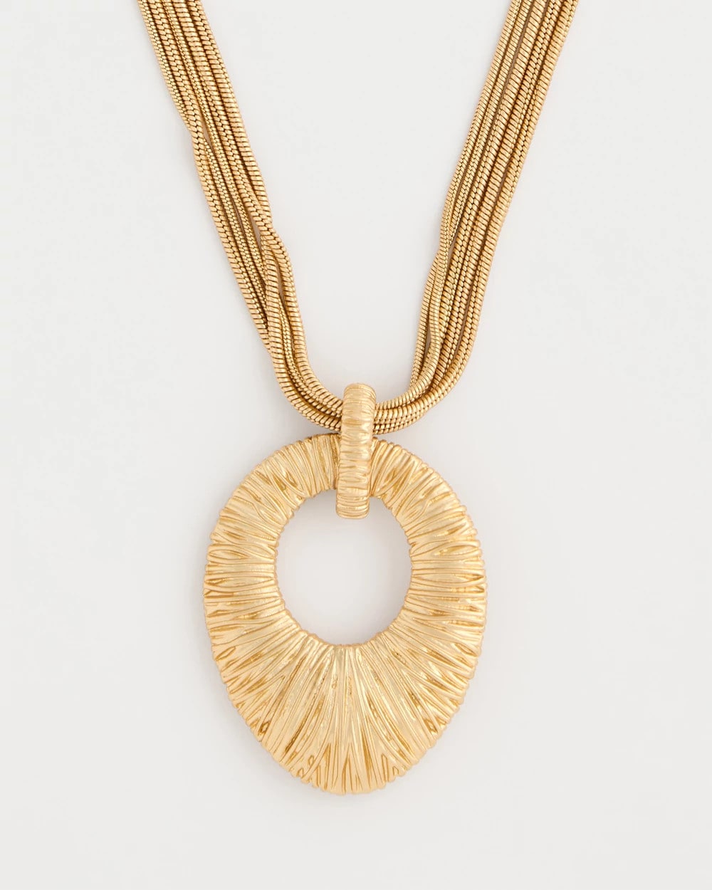 Chico's Crinkle Goldtone Pendant Necklace