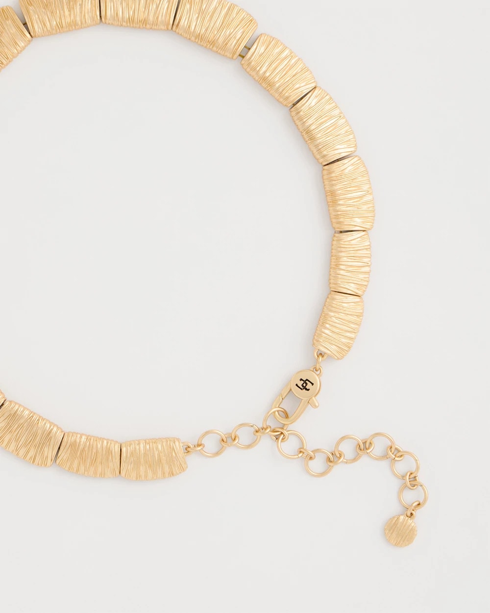 Chico's Crinkle Goldtone Collar Necklace