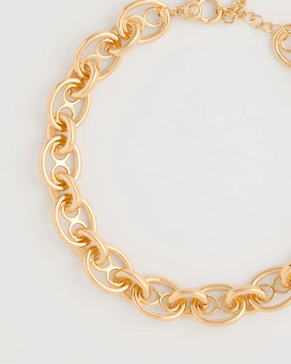 Chico's Mariner Goldtone Link Necklace