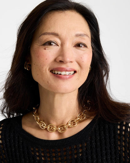 Chico's Mariner Goldtone Link Necklace