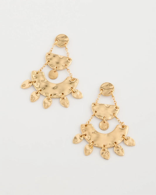 Chico's Hammered Chandelier Earrings