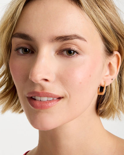 Chico's Mini Goldtone Square Earrings