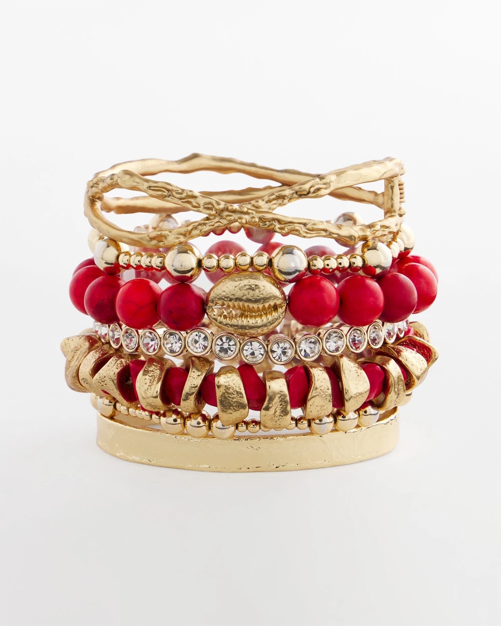 Chico's Goldtone Flexible Cuff Bracelet