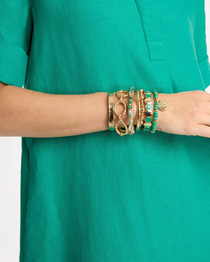 Chico's Goldtone Open Link Toggle Bracelet