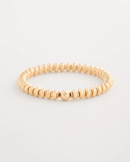 Chico's Goldtone Rounded Stretch Bracelet