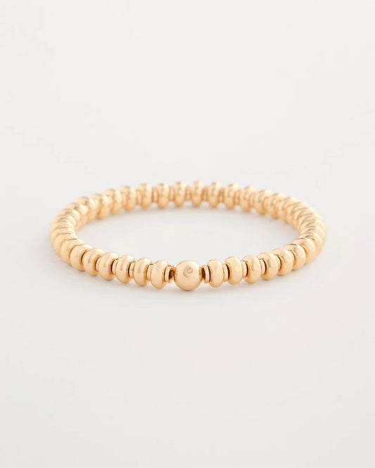 Chico's Goldtone Rounded Stretch Bracelet