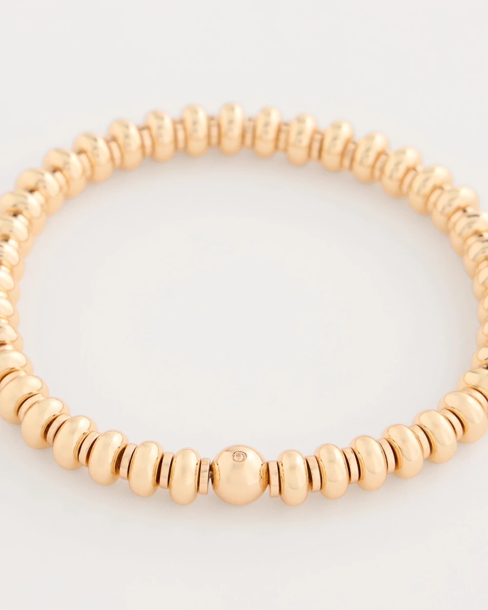 Chico's Goldtone Rounded Stretch Bracelet