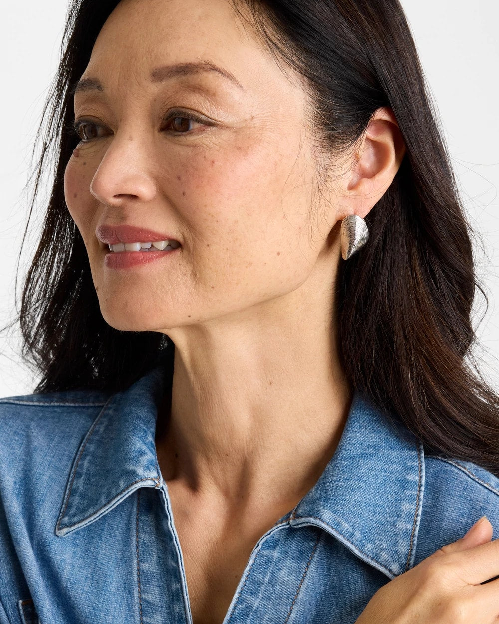 Chico's Mixed Metal Shell Earrings