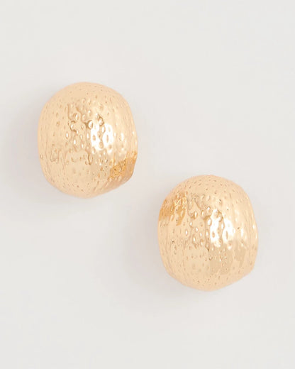 Chico's Crinkle Goldtone Hoop Earrings