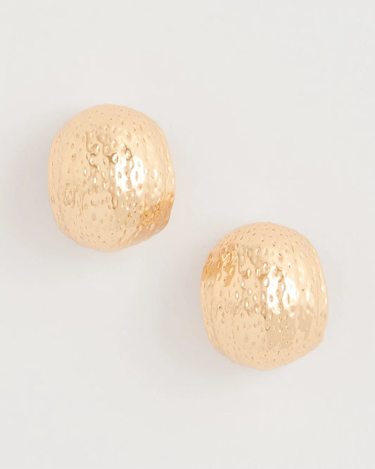 Chico's Crinkle Goldtone Hoop Earrings