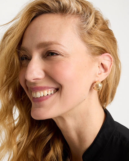Chico's Crinkle Goldtone Hoop Earrings