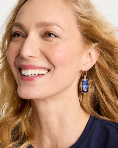 Chico's Genuine Lapis Lazuli Stone Drop Earrings