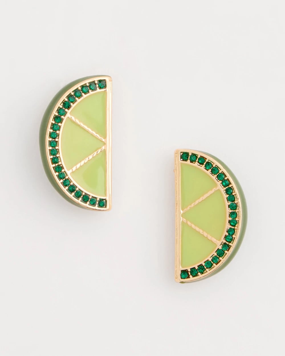 Chico's Luxurious Lime Stud Earrings