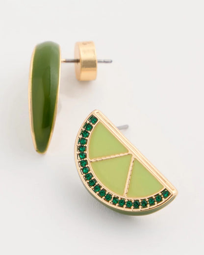 Chico's Luxurious Lime Stud Earrings