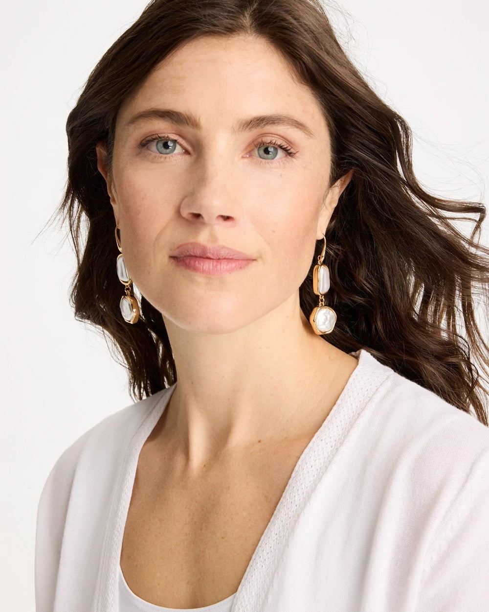 Chico's Siren Faux Pearl Drop Earrings