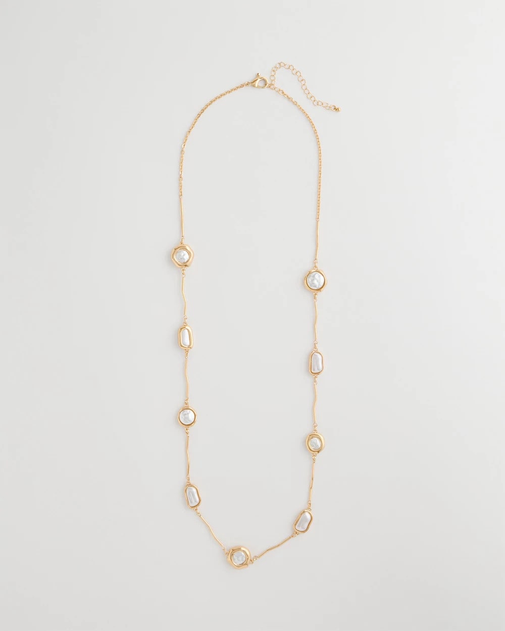 Chico's Siren Faux Pearl Long Necklace