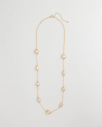 Chico's Siren Faux Pearl Long Necklace