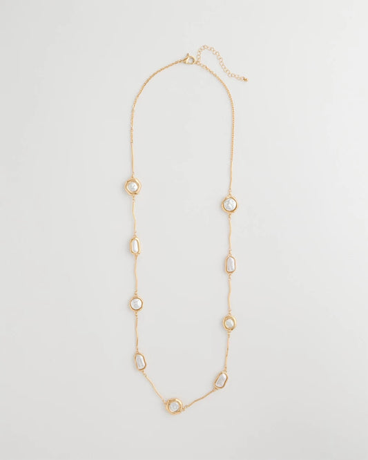Chico's Siren Faux Pearl Long Necklace