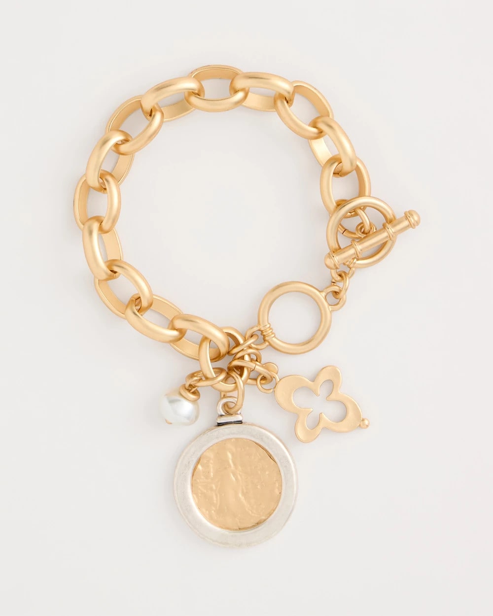 Chico's Toggle Bar Charm Bracelet