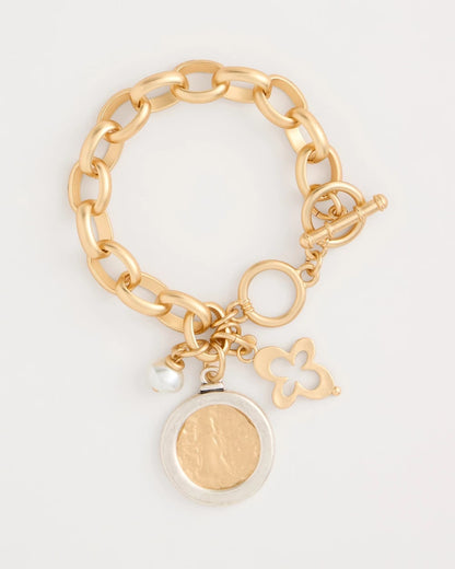 Chico's Toggle Bar Charm Bracelet