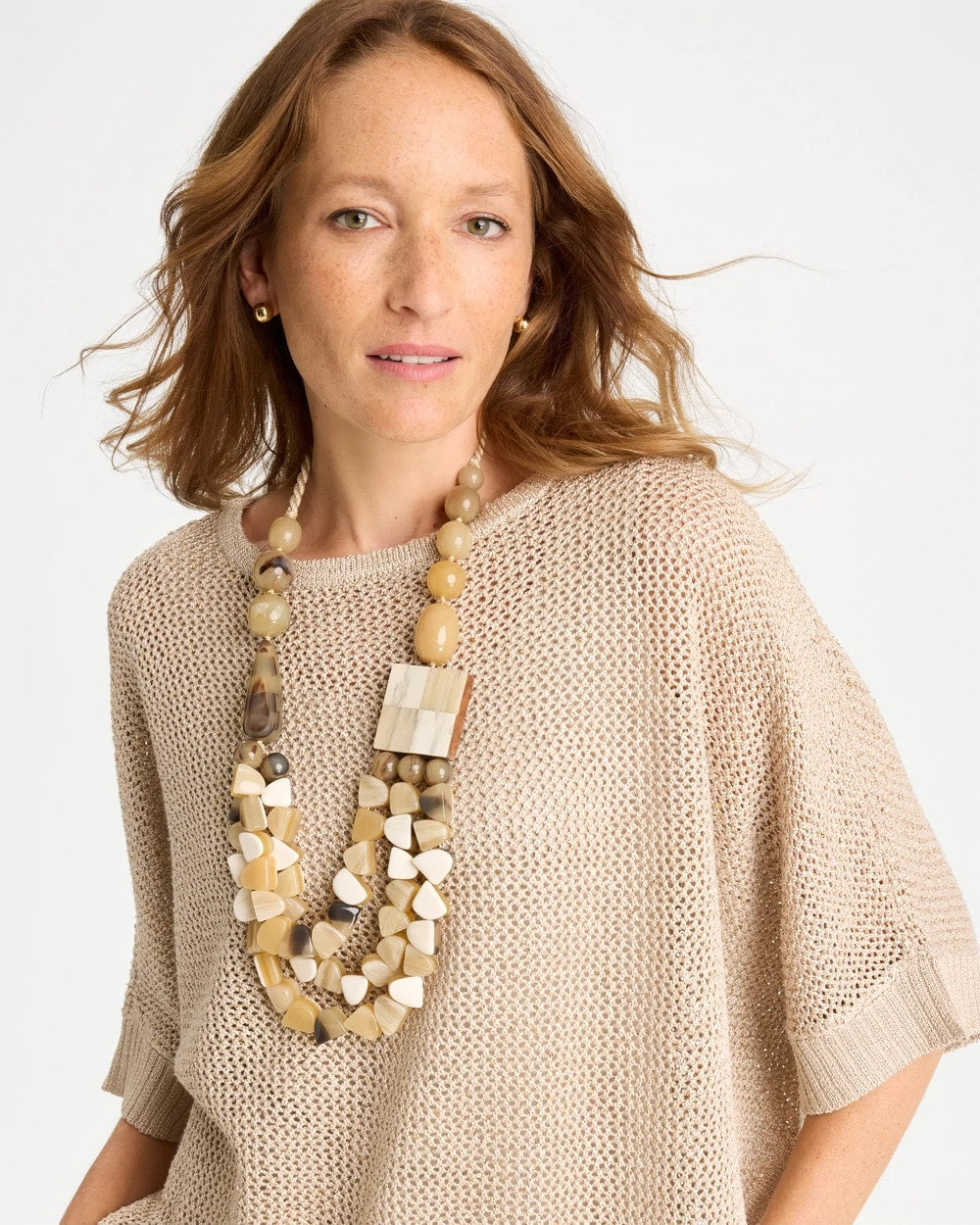 Chico's Chico's Originals Faux Horn Geo Necklace